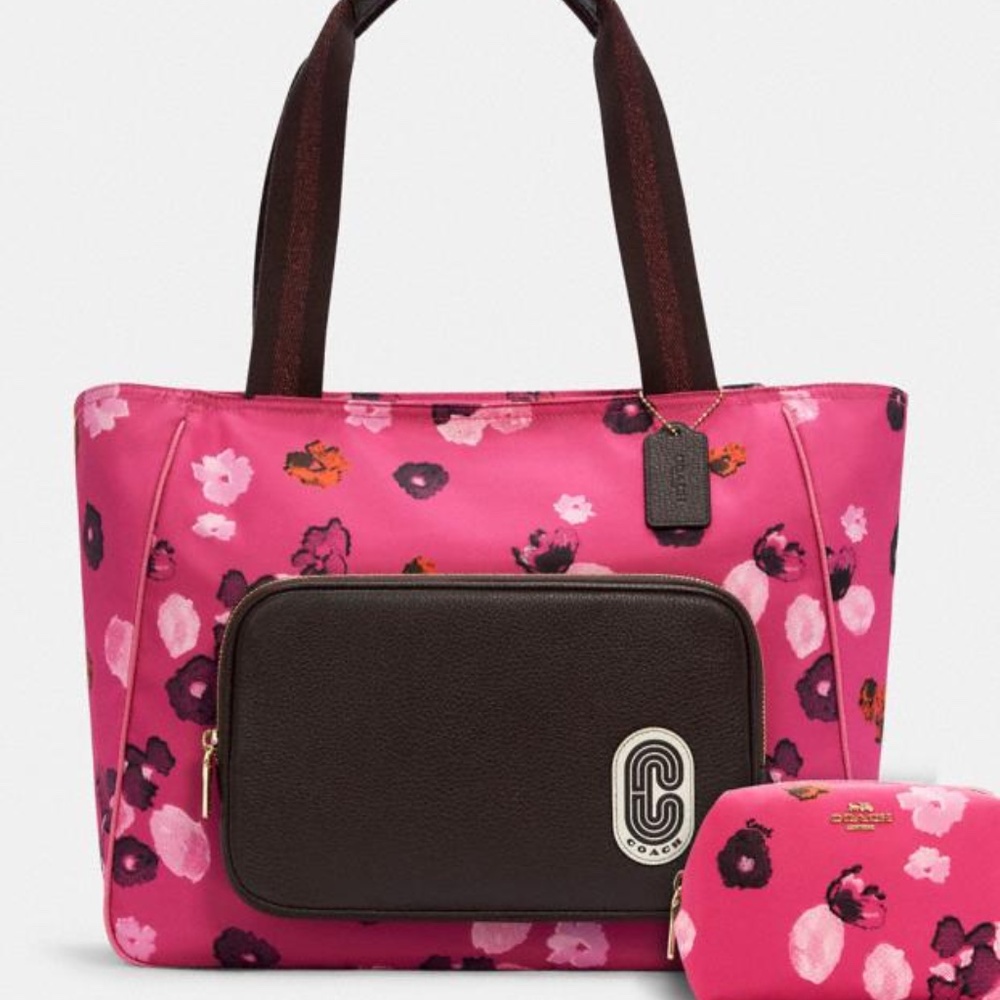 💕Coach Court Tote & Cosmetic Case Bundle NWT